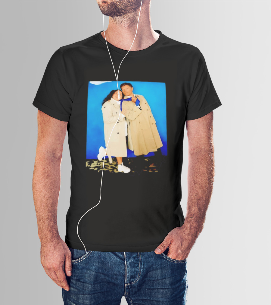 Misha Collins Castiel Supernatural Photo Trench Coat And Tie T-Shirt