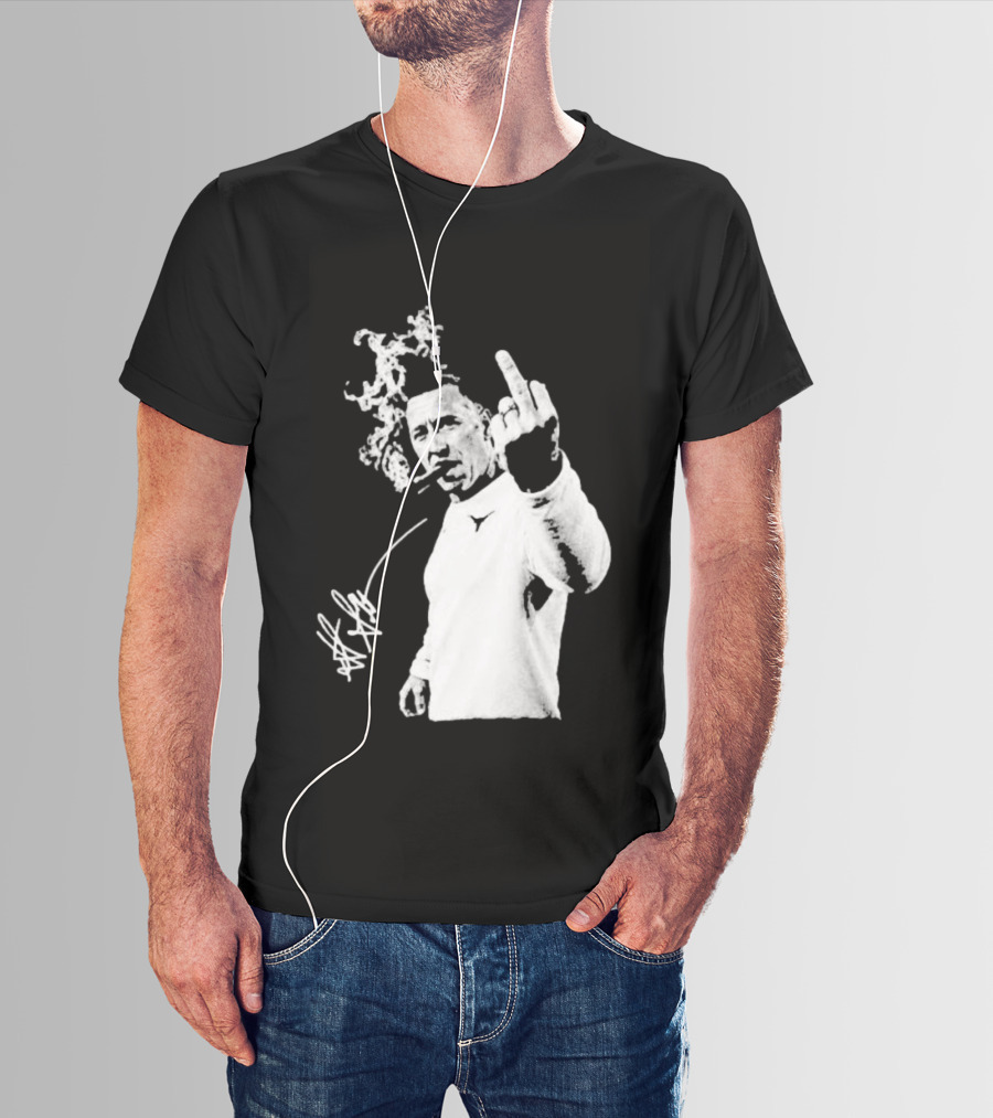 Steve Sarkisian Gesture Smoking Cigar Signature T-Shirt