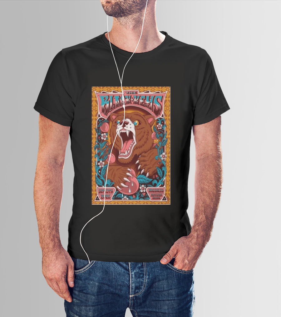 The Black Keys Sep 13 2026 Movistar Arena Madrid Wild Bear T-Shirt