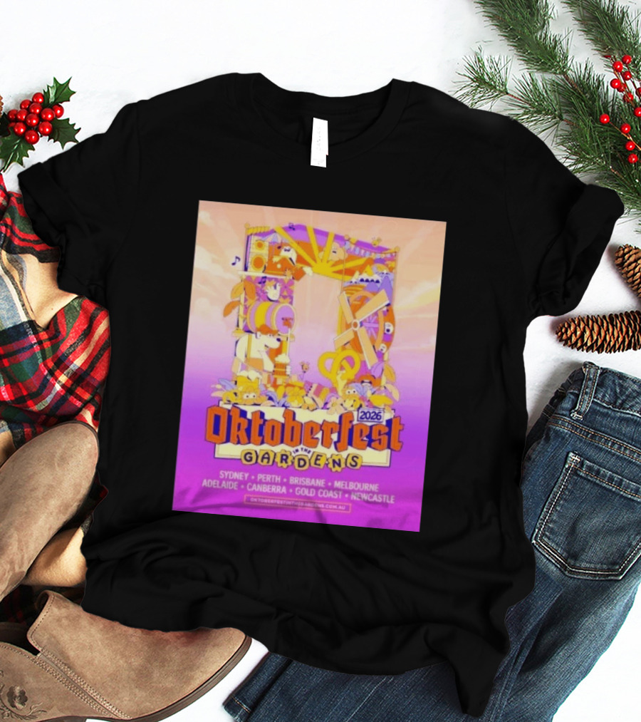 Oktoberfest In The Gardens 2026 Australian Tour Sydney Perth Brisbane Melbourne Adelaide Canberra Gold Coast Newcastle T-Shirt