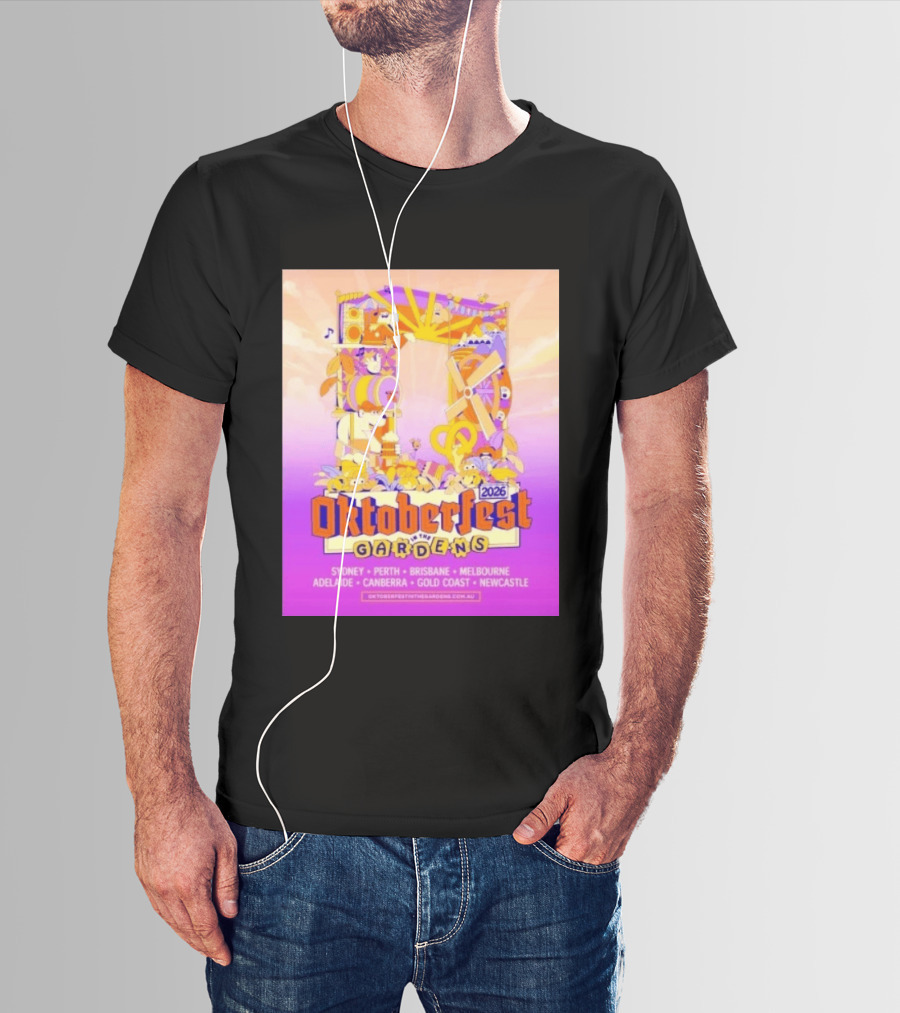 Oktoberfest In The Gardens 2026 Australian Tour Sydney Perth Brisbane Melbourne Adelaide Canberra Gold Coast Newcastle T-Shirt