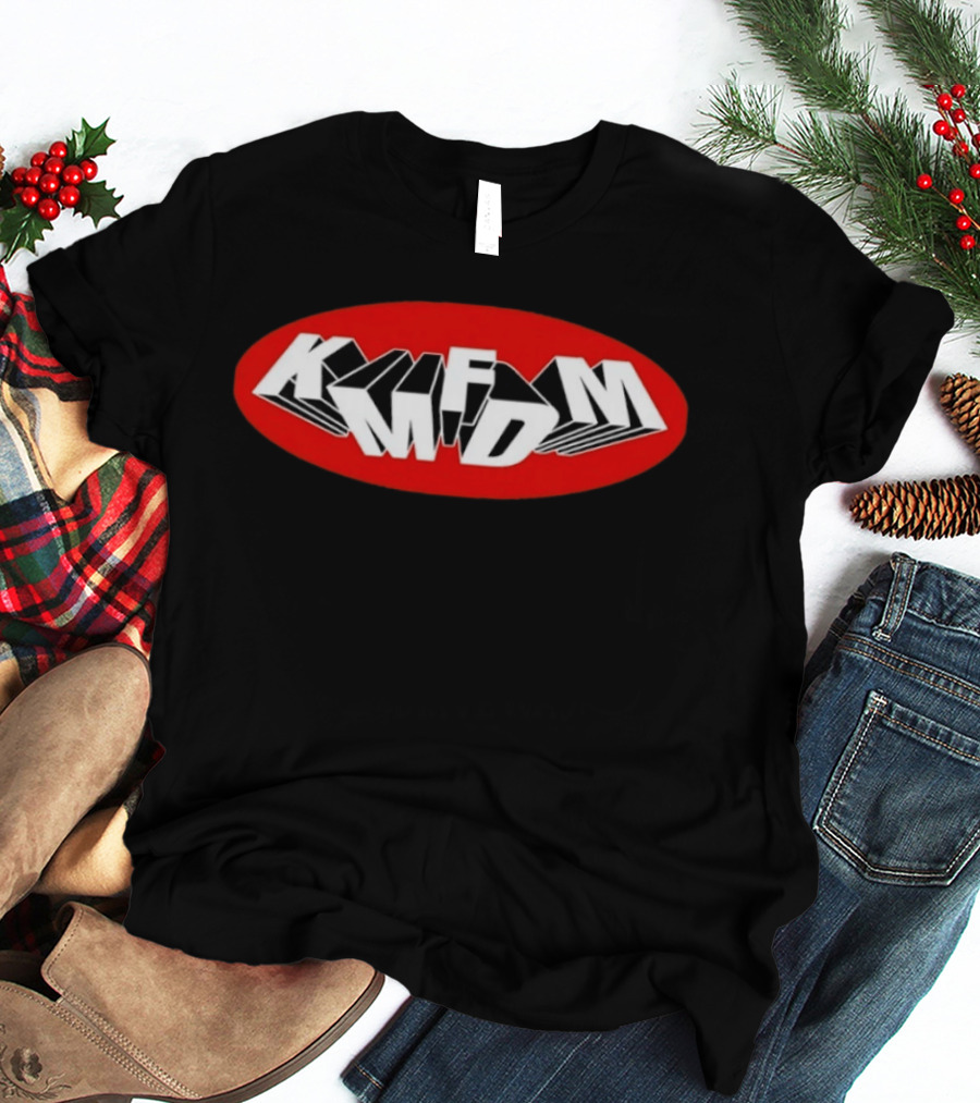 KMFDM Industrial Rock Electronic Music Oval Red T-Shirt