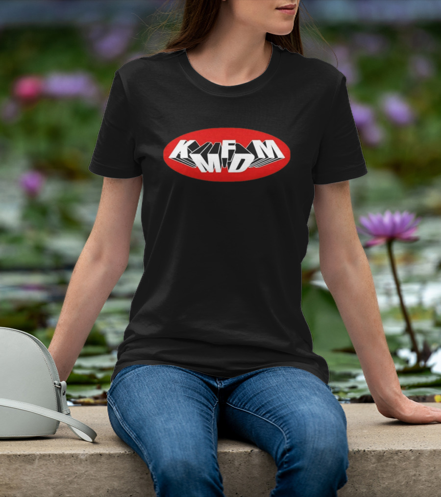 KMFDM Industrial Rock Electronic Music Oval Red T-Shirt