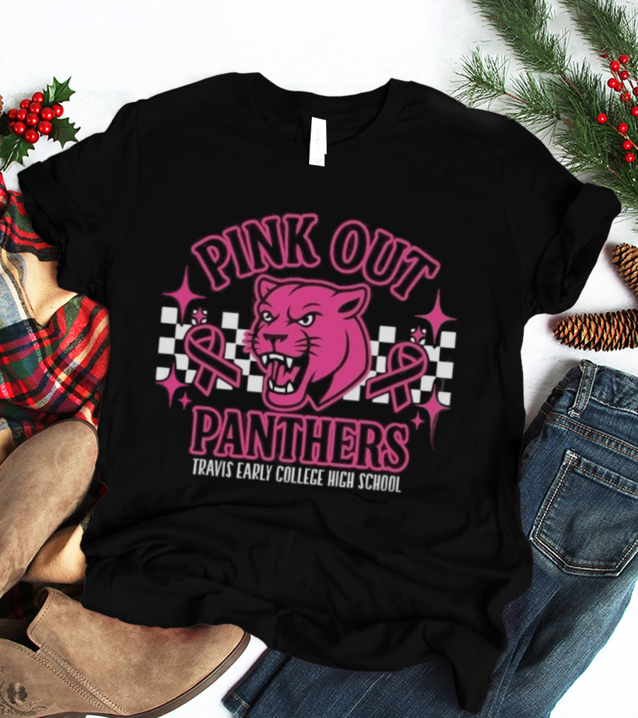 Pink Out Panthers Travis Early College High School T-Shirt