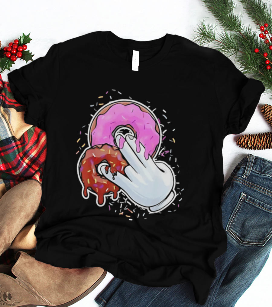 Two In The Pink One In The Stink Donut Gesture Sprinkles T-Shirt