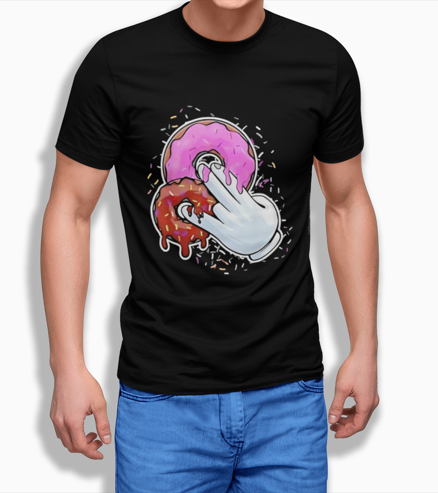 Two In The Pink One In The Stink Donut Gesture Sprinkles T-Shirt
