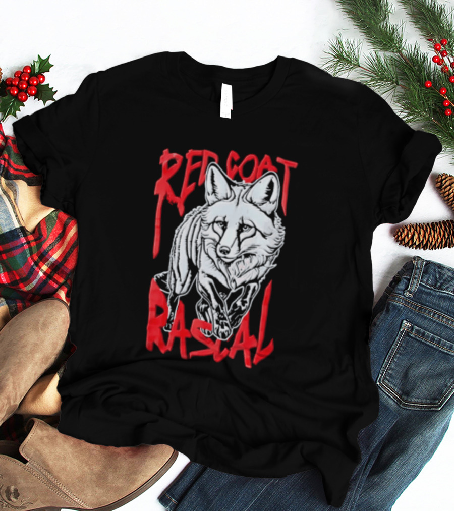 Red Coat Rascal Distressed Running Fox T-Shirt