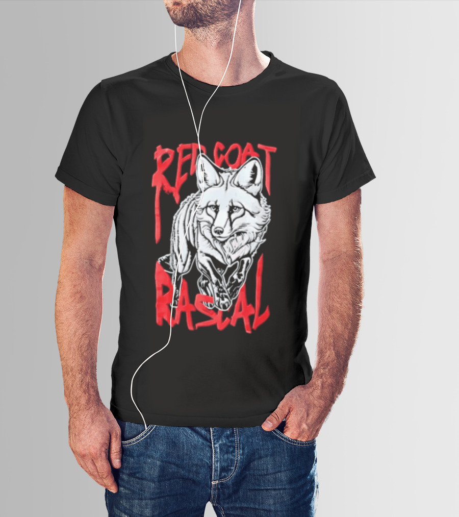 Red Coat Rascal Distressed Running Fox T-Shirt