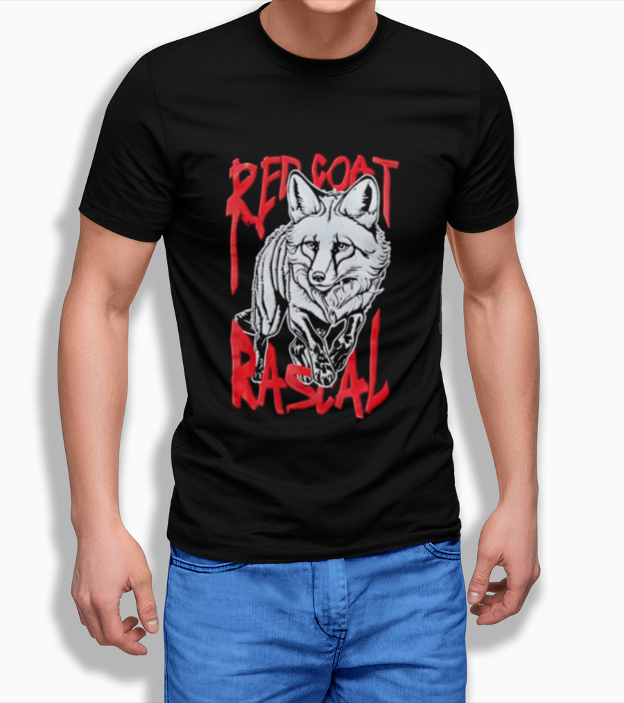 Red Coat Rascal Distressed Running Fox T-Shirt