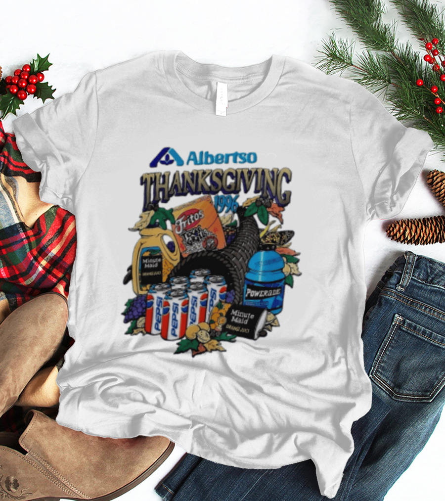 Albertsons Thanksgiving 1996 Fritos Pepsi Powerade Minute Maid Collage T-Shirt