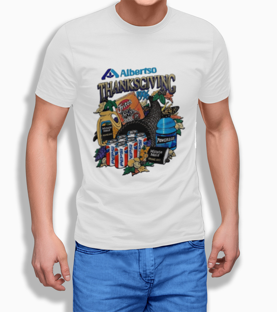 Albertsons Thanksgiving 1996 Fritos Pepsi Powerade Minute Maid Collage T-Shirt