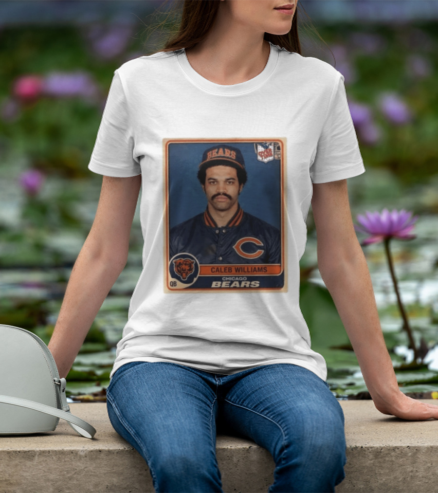 Caleb Williams Chicago Bears QB Vintage Football Card T-Shirt