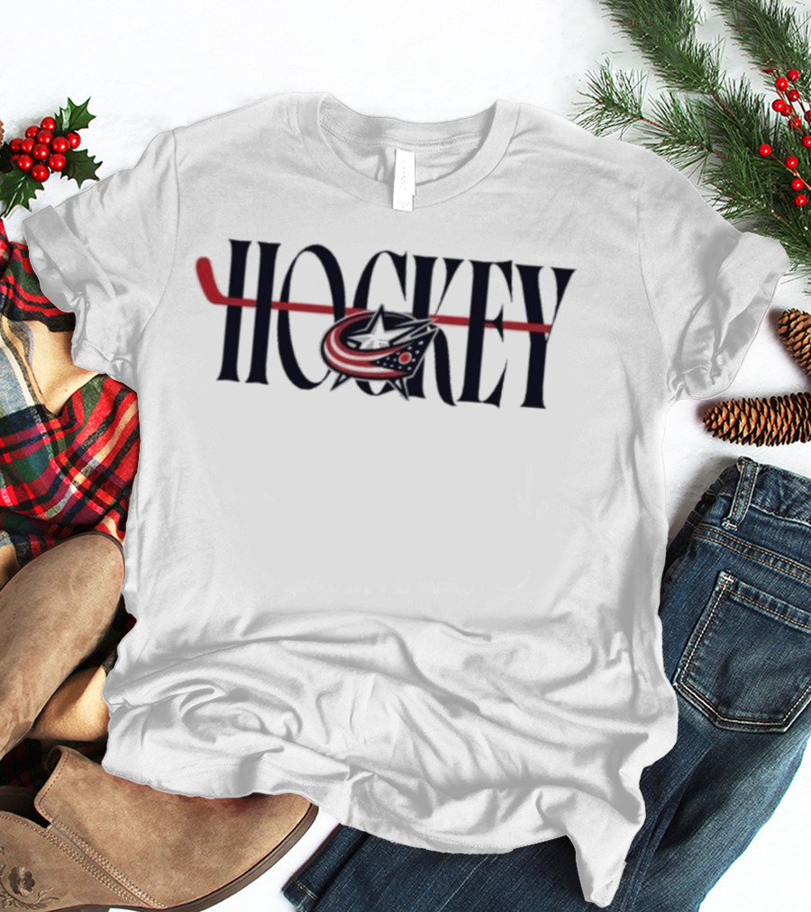 Columbus Blue Jackets Hockey Stick T-Shirt