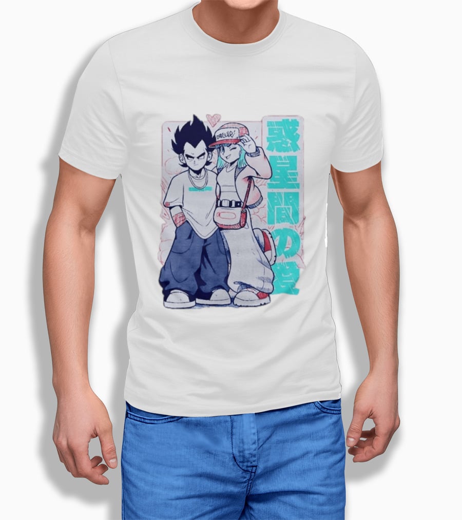 Vegeta Bulma Capsule Corp Love Dragon Ball Z Kanji T-Shirt