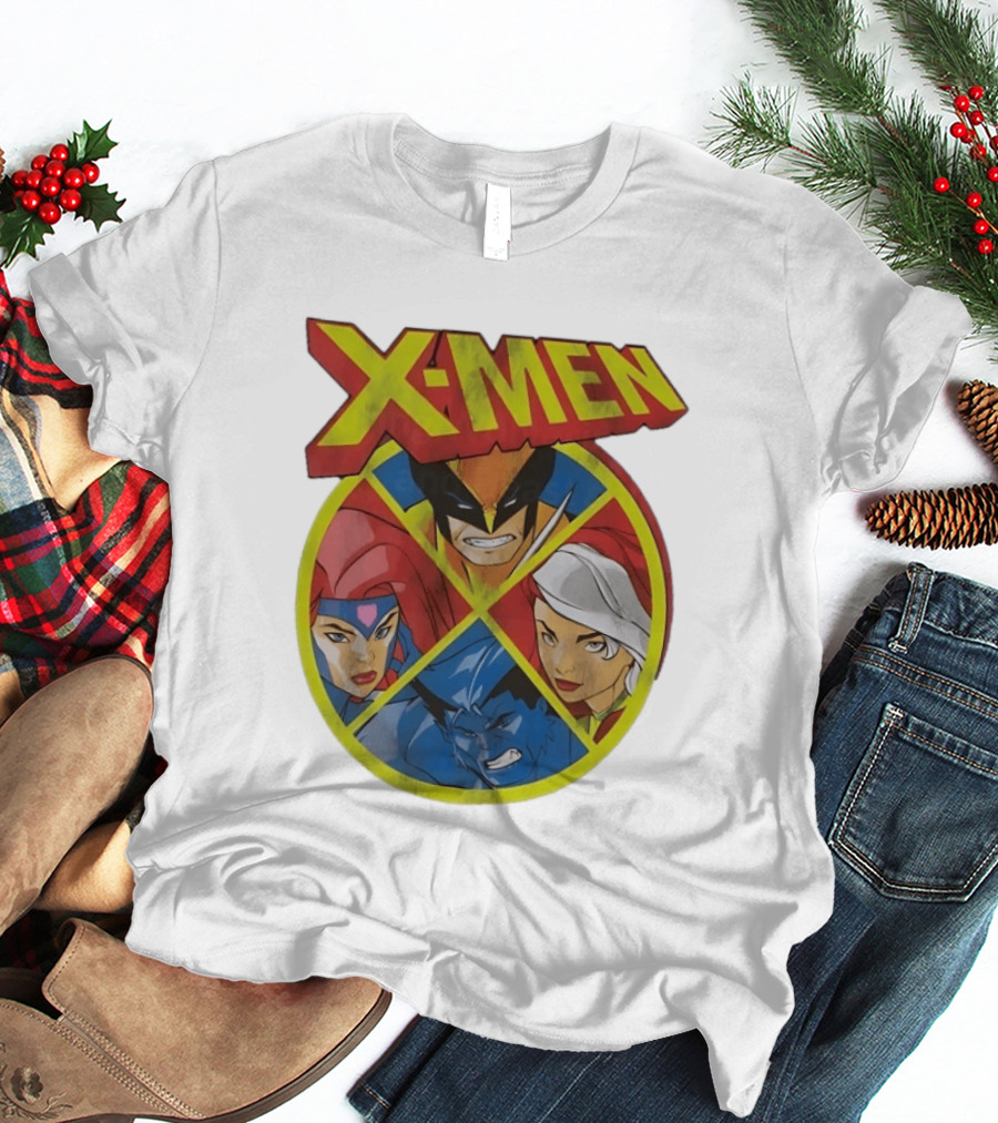 X Men Wolverine Jean Grey Rogue Beast Classic Comic Characters T-Shirt