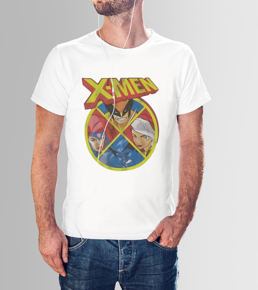 X Men Wolverine Jean Grey Rogue Beast Classic Comic Characters T-Shirt