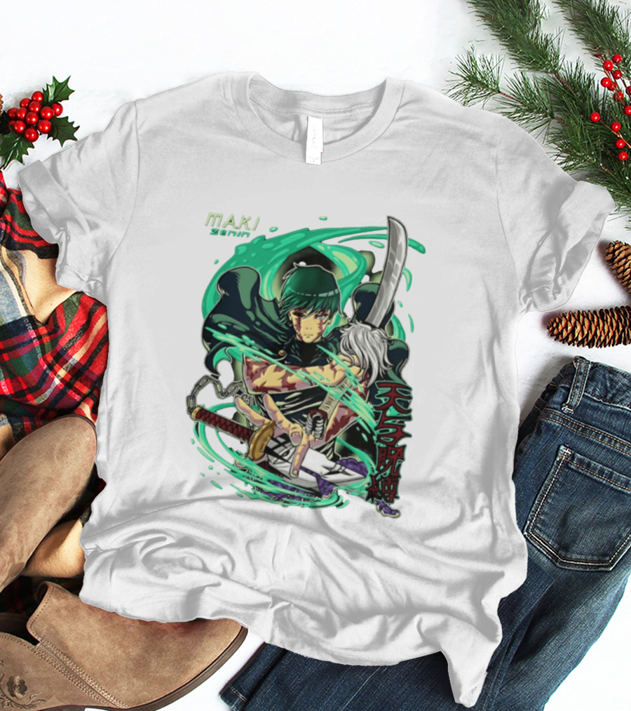 Maki Zenin Jujutsu Kaisen Anime Manga JJK Sword T-Shirt