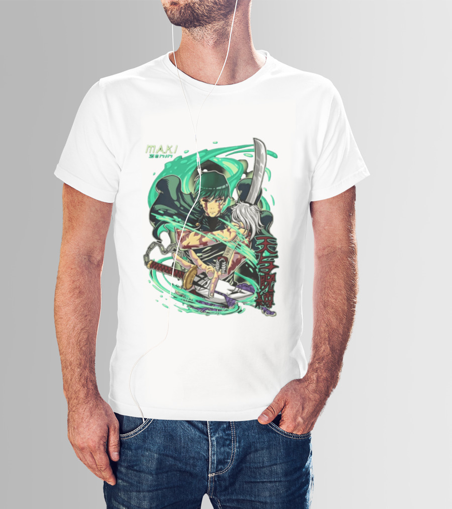 Maki Zenin Jujutsu Kaisen Anime Manga JJK Sword T-Shirt