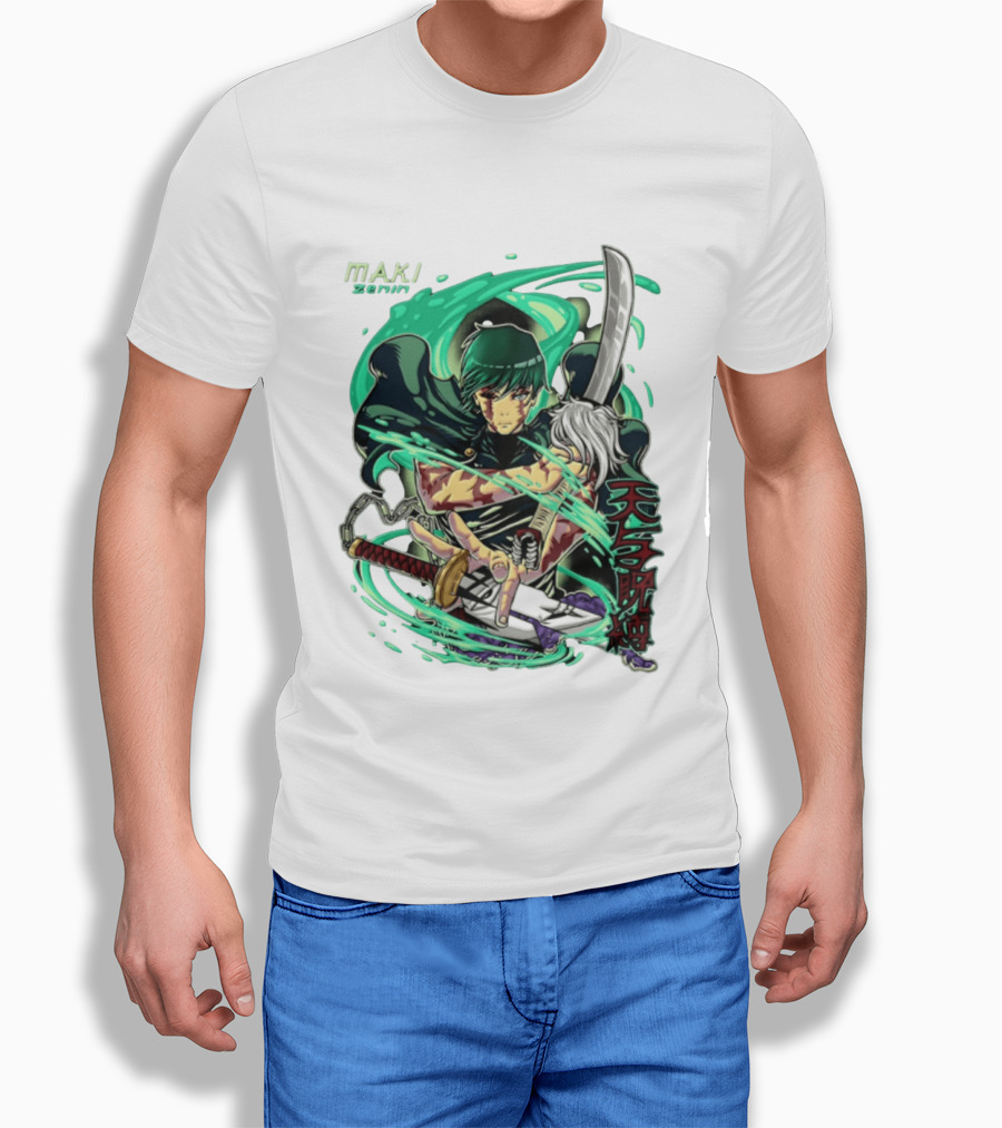 Maki Zenin Jujutsu Kaisen Anime Manga JJK Sword T-Shirt