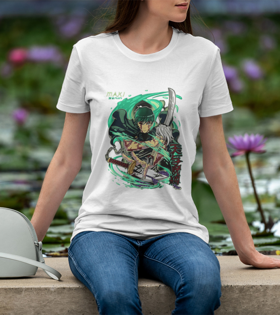 Maki Zenin Jujutsu Kaisen Anime Manga JJK Sword T-Shirt