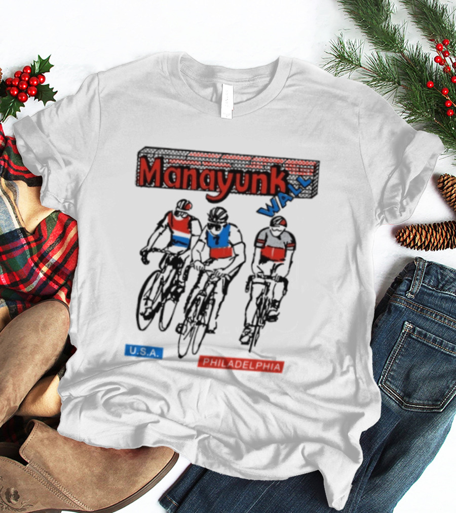 Manayunk Wall Classic USA Philadelphia Cycling Event T-Shirt