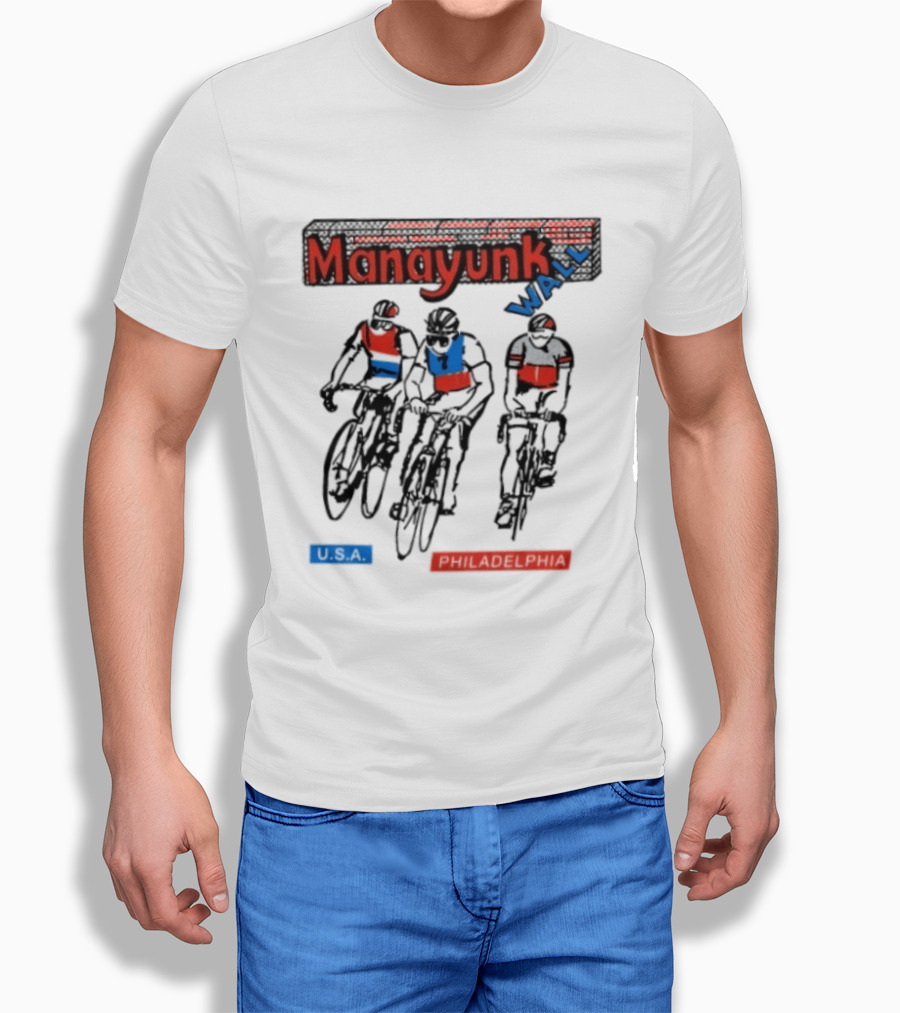 Manayunk Wall Classic USA Philadelphia Cycling Event T-Shirt