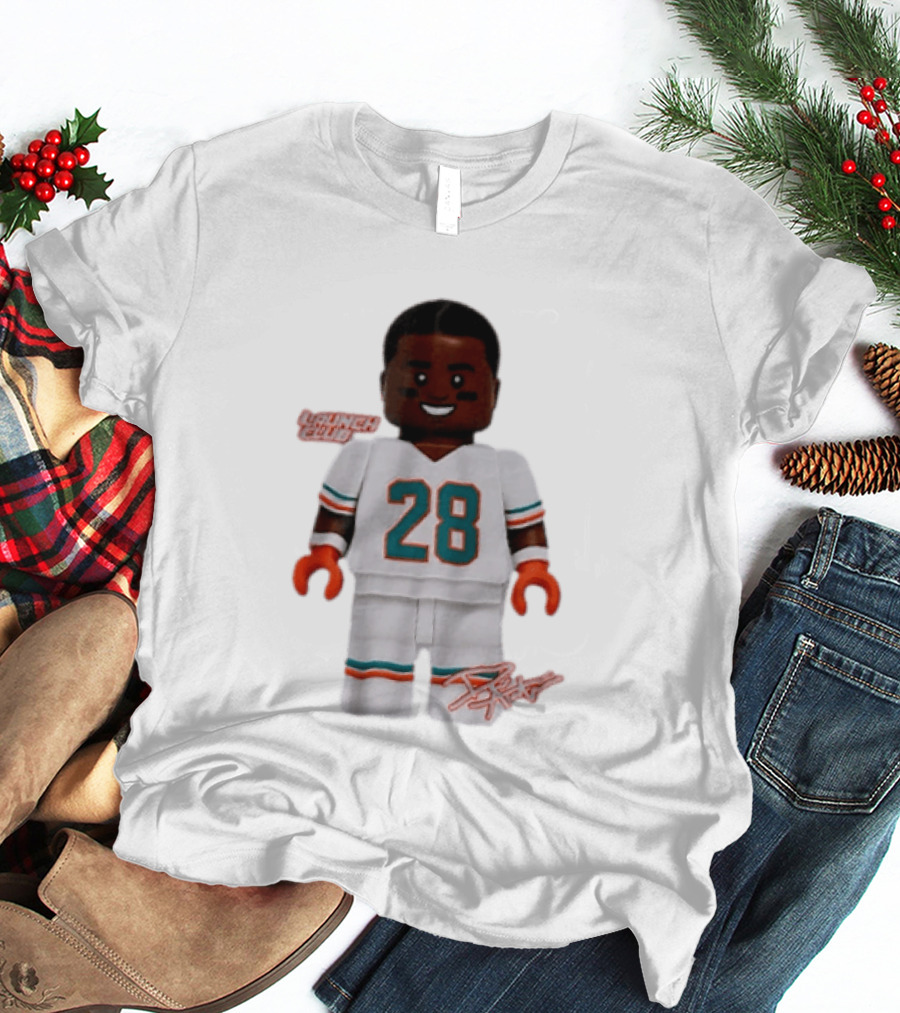Miami Dolphins De'Von Achane 28 Launch Code Lego T-Shirt