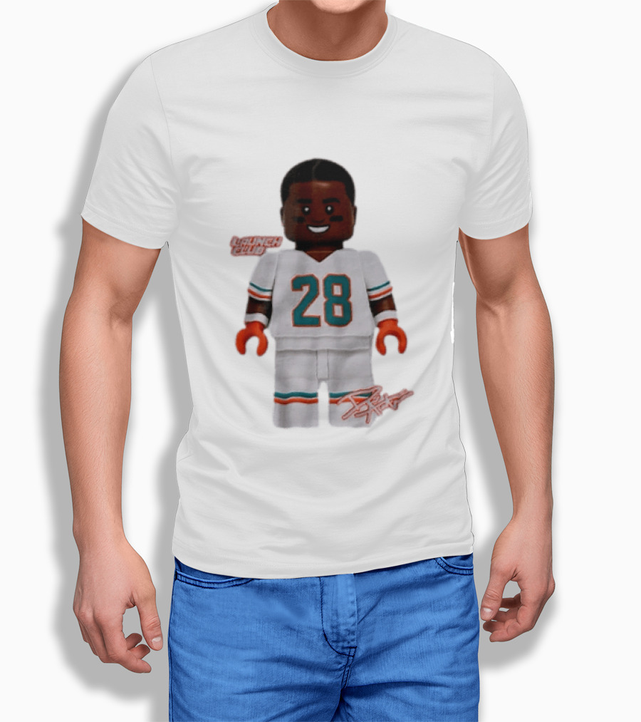 Miami Dolphins De'Von Achane 28 Launch Code Lego T-Shirt