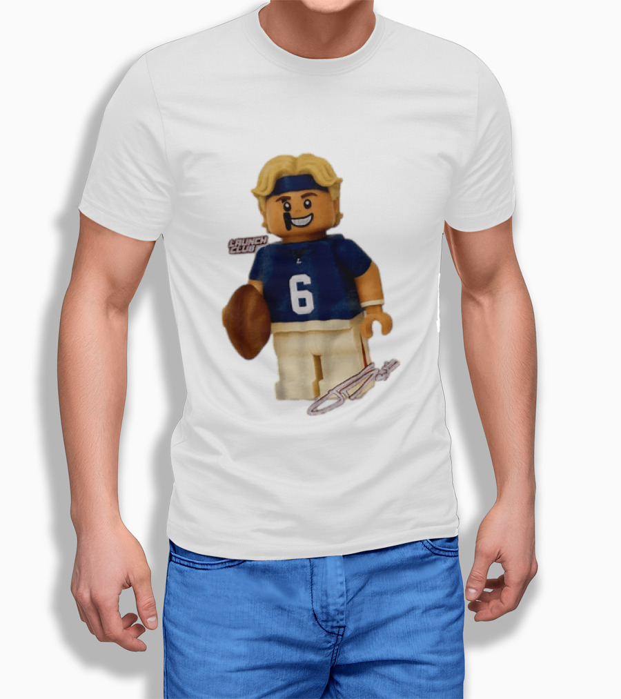 New York Giants Quarterback Jaxson Dart Lego Launch Club 6 Football Cartoon T-Shirt