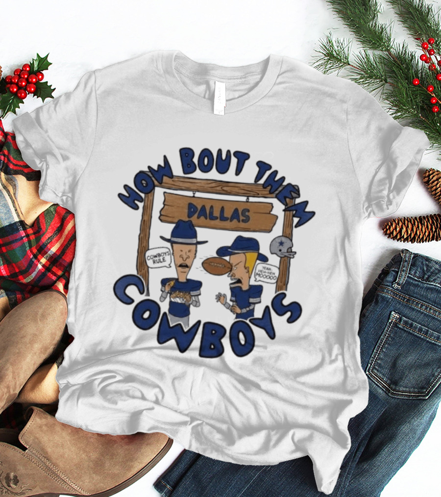 How Bout Them Dallas Cowboys Character Cartoon Football Fun T-Shirt