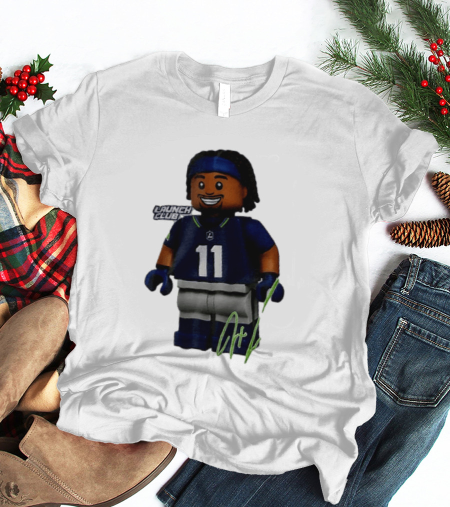 Seattle Seahawks Jaxon Smith Njigba Number 11 Launch Club Edition T-Shirt