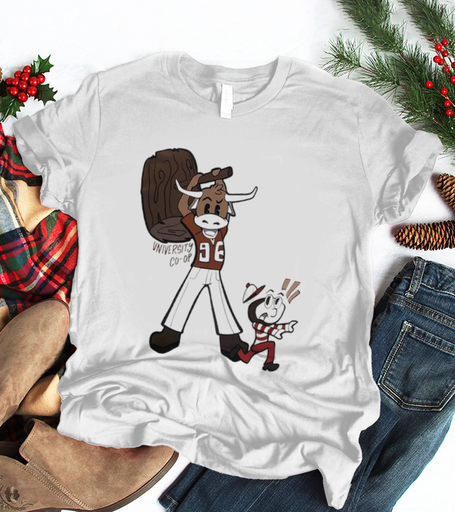 University Co Op Texas Longhorns Vs Ohio State Buckeyes 96 Mascot Showdown T-Shirt