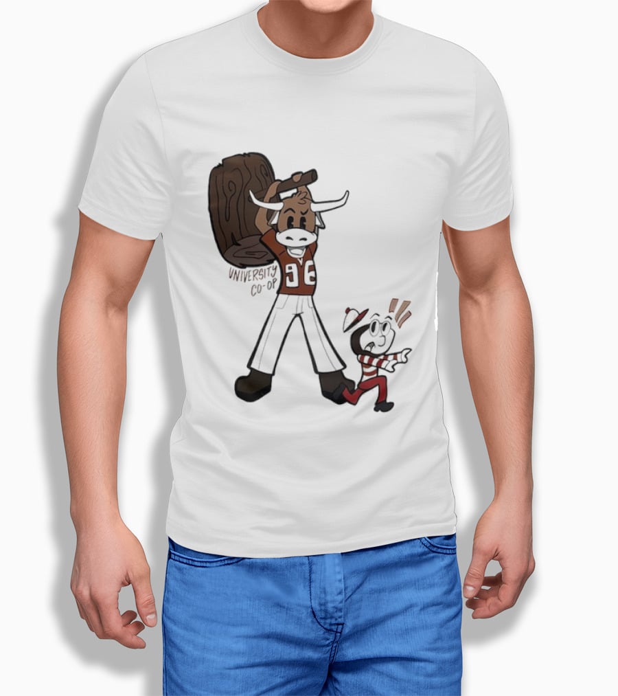 University Co Op Texas Longhorns Vs Ohio State Buckeyes 96 Mascot Showdown T-Shirt