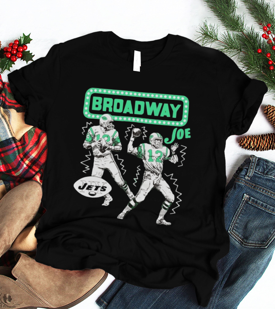 Broadway Joe Namath Jets 12 Legend Retro Football T-Shirt