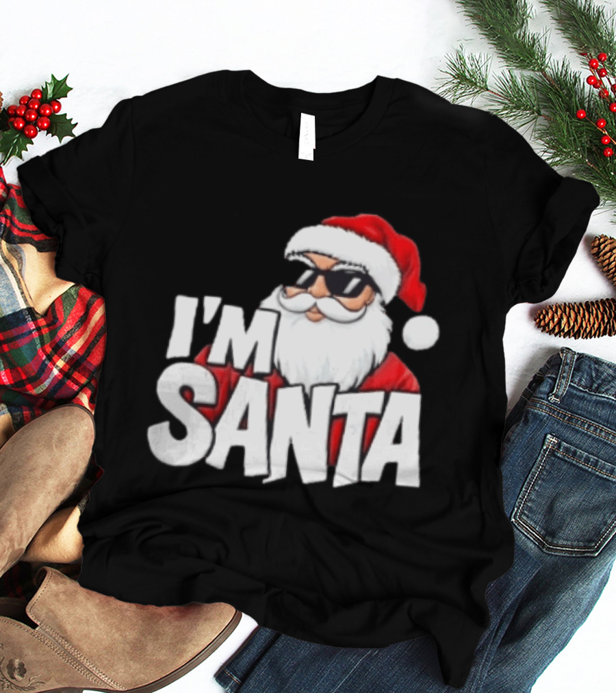I'm Santa Sunglasses Cool Christmas Holiday T-Shirt