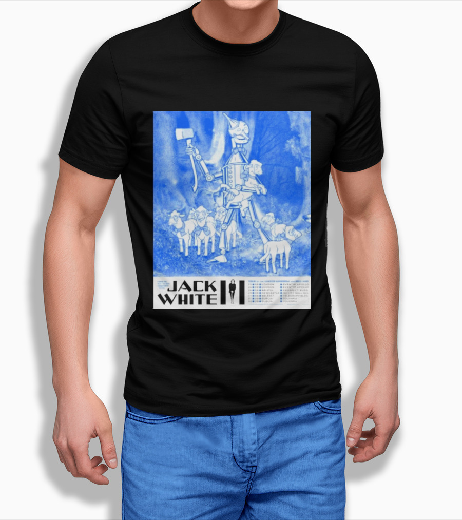 Jack White United Kingdom And Ireland 2026 Tour Tin Man With Sheep T-Shirt