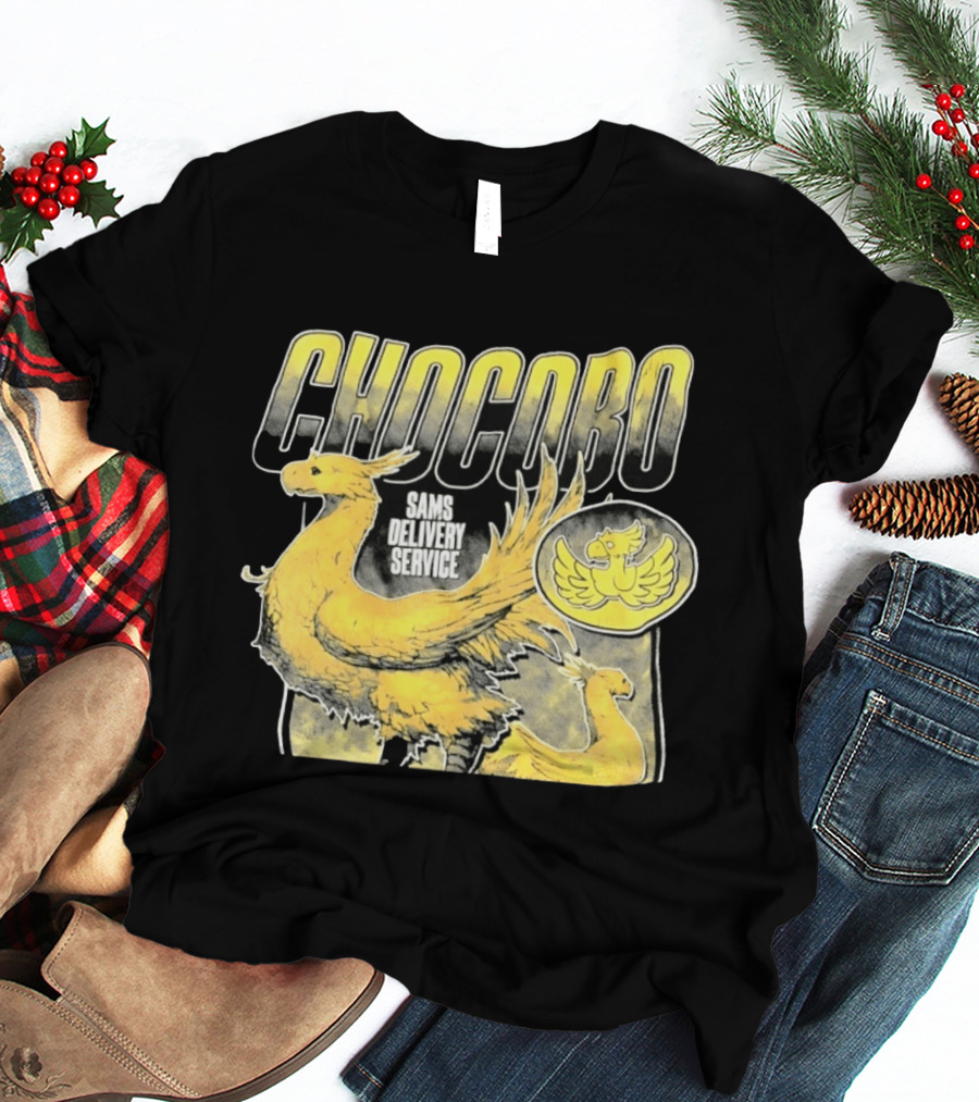 Chocobo Sams Delivery Service Final Fantasy Yellow Bird T-Shirt