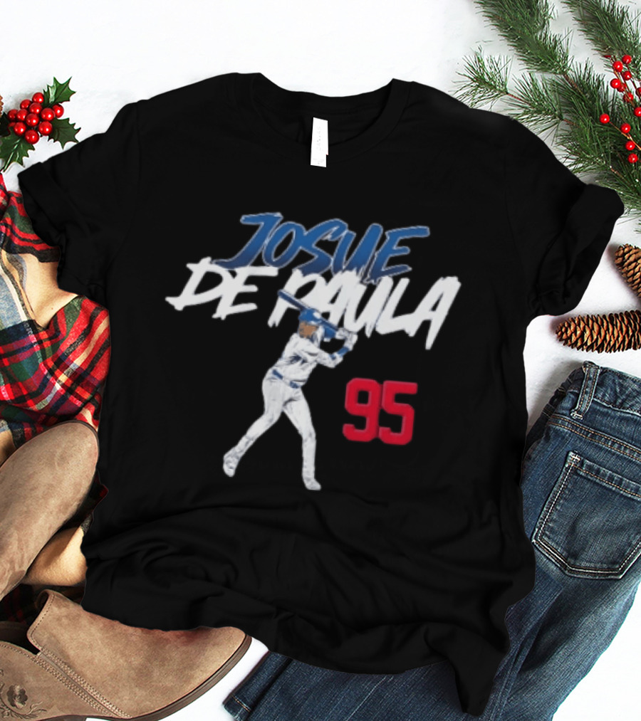 Josue De Paula 95 Dodgers Slugger Baseball Swing T-Shirt