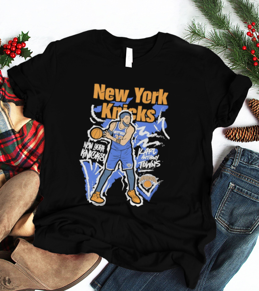 New York Knicks NBA Karl Anthony Towns Basketball T-Shirt