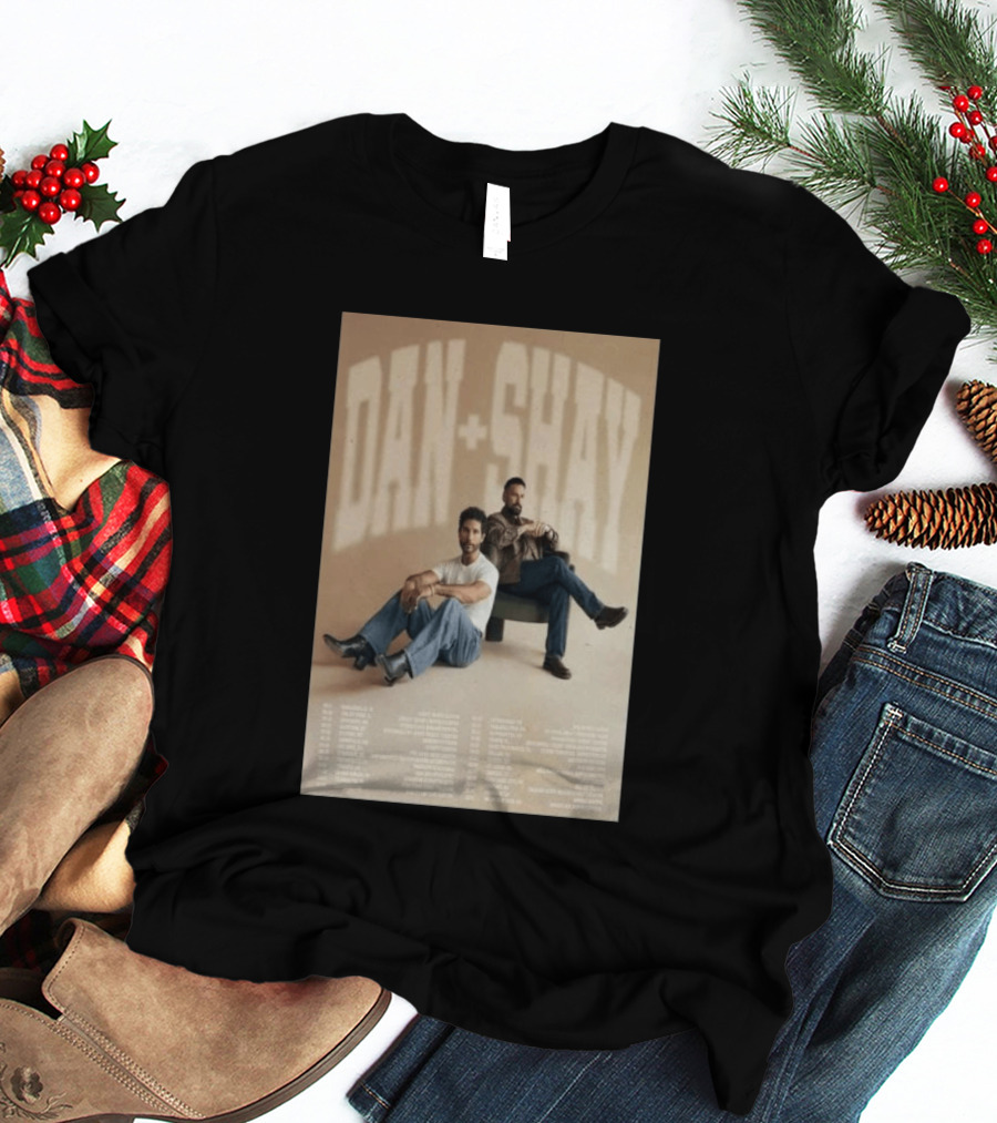 Dan + Shay 2026 Tour Dates Featuring North America Locations T-Shirt