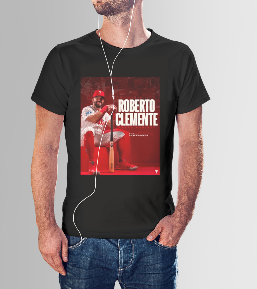 2026 Kyle Schwarber Roberto Clemente Award Nominee Phillies Baseball Recognition T-Shirt