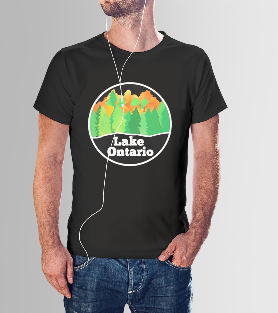 Lake Ontario Colorful Forest Landscape Nature Outdoors T-Shirt