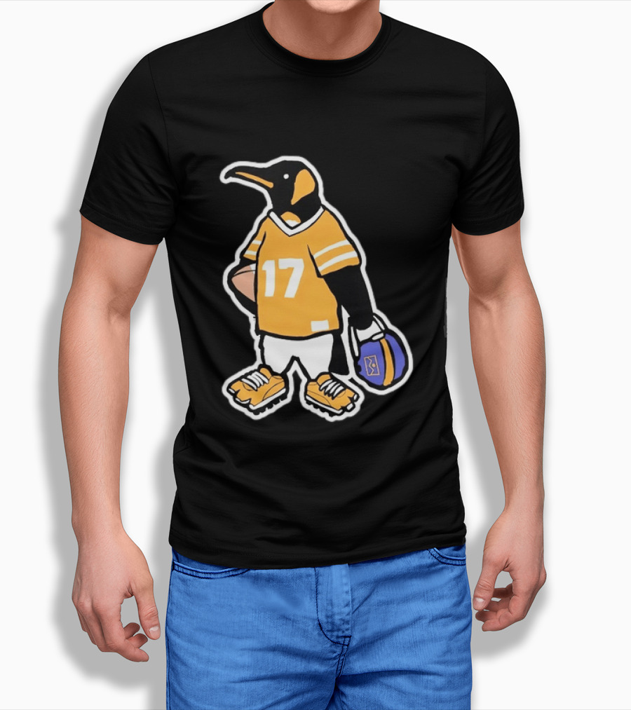 DNVR Number 17 Penguin In Denver Football Gear T-Shirt