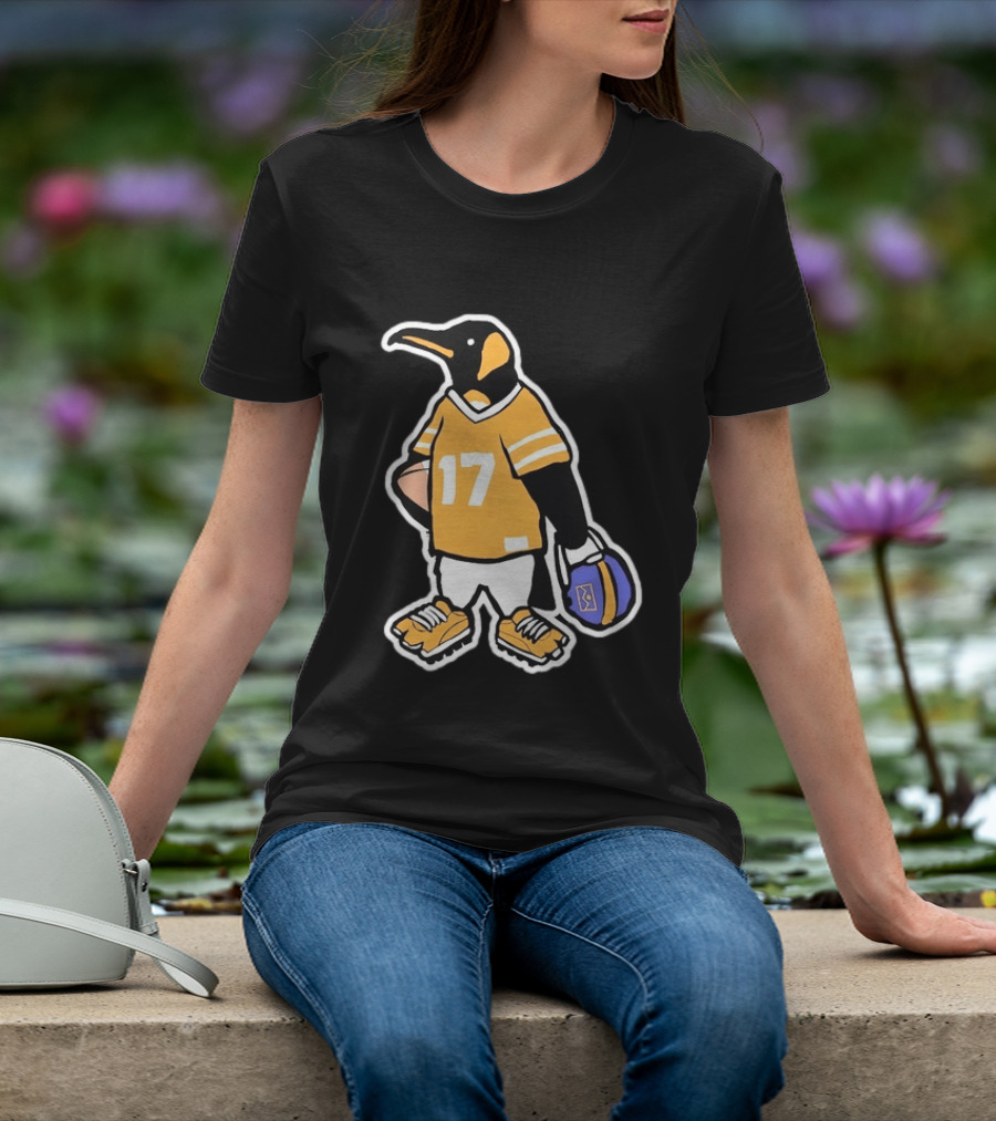DNVR Number 17 Penguin In Denver Football Gear T-Shirt
