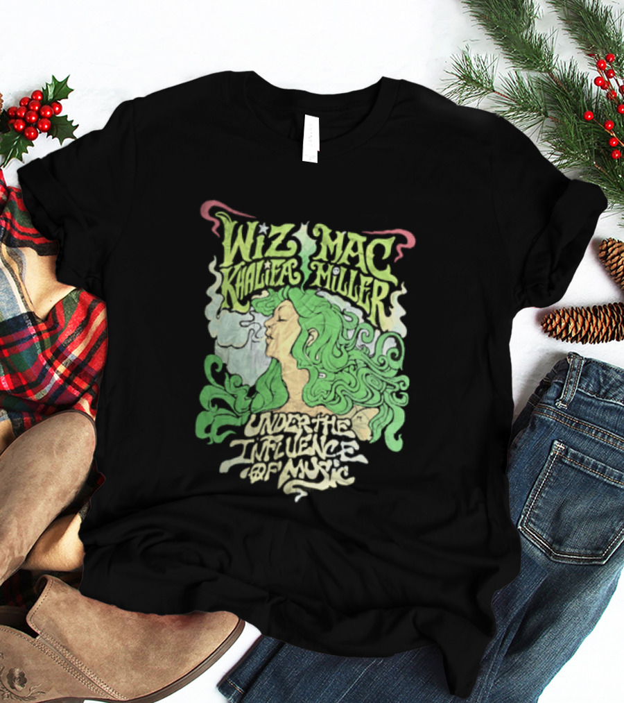 Wiz Khalifa Mac Miller Under The Influence Of Music Tour Colorful T-Shirt