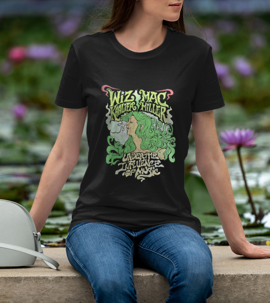Wiz Khalifa Mac Miller Under The Influence Of Music Tour Colorful T-Shirt