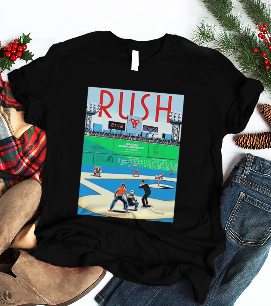 Rush 2112 Fifty Something Tour Boston Massachusetts TD Garden September 5 2024 Stadium Baseball T-Shirt