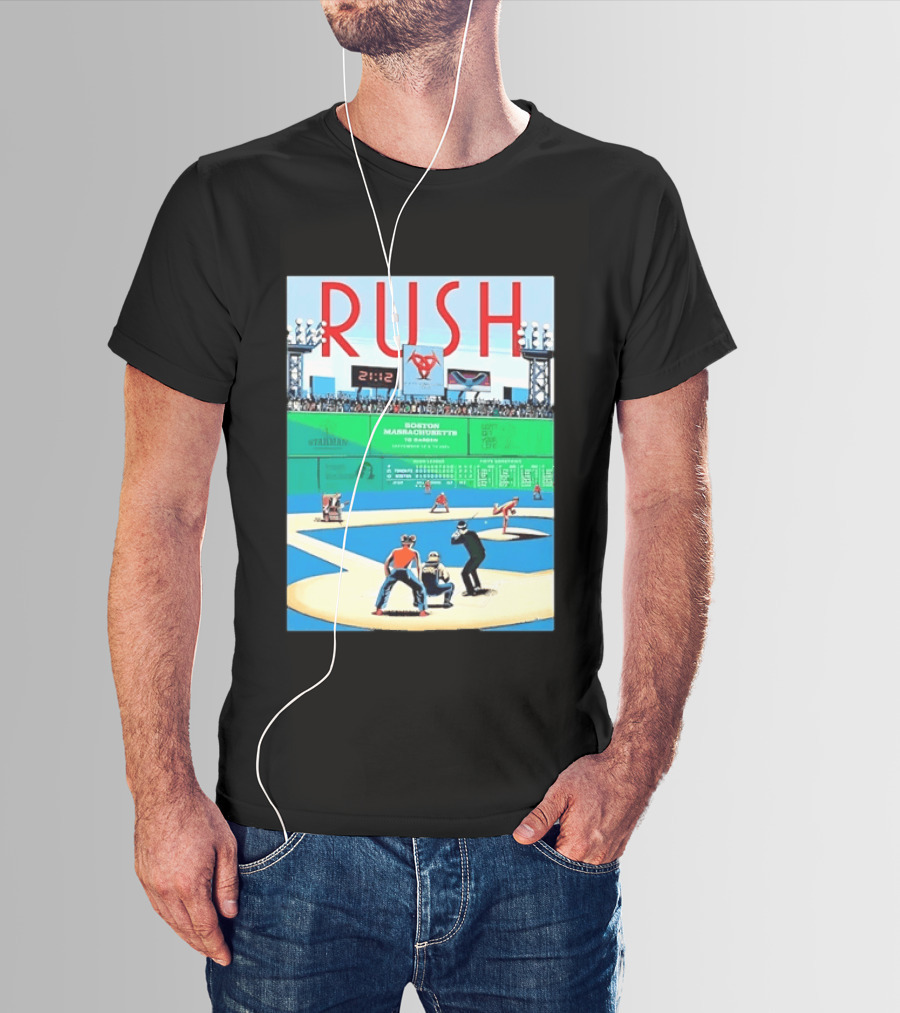 Rush 2112 Fifty Something Tour Boston Massachusetts TD Garden September 5 2024 Stadium Baseball T-Shirt