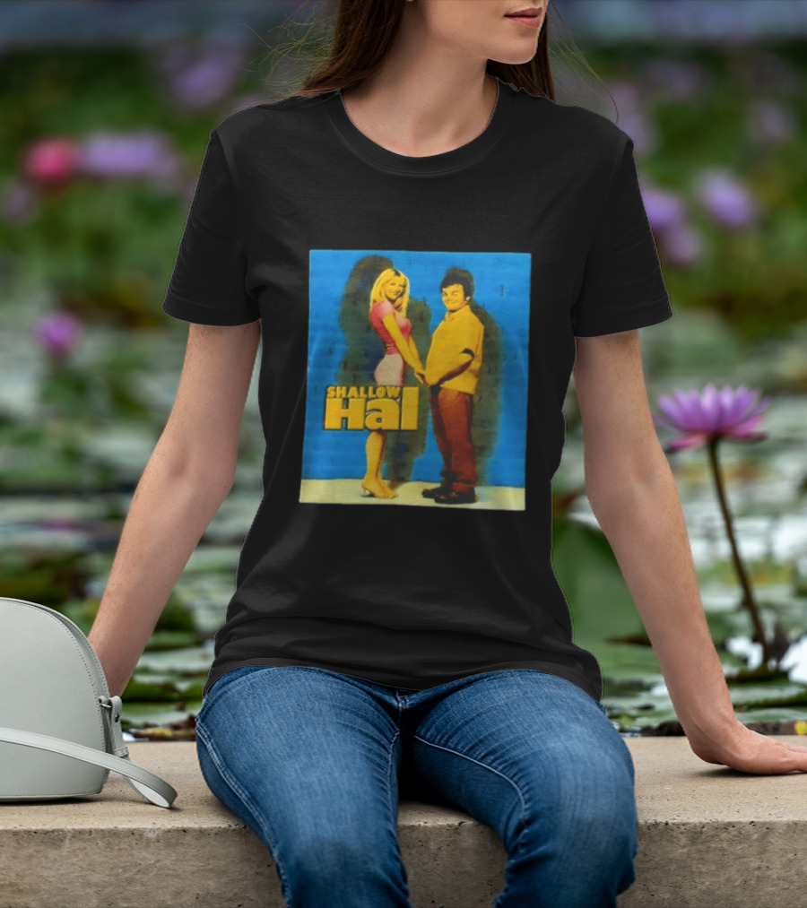 Shallow Hal Jack Black Gwyneth Paltrow Movie Blue Brick Wall T-Shirt