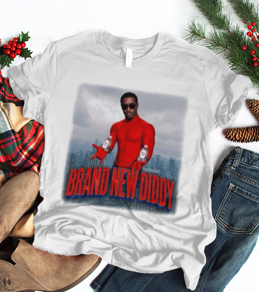 Brand New Diddy Red Outfit With Baby Oil Sean Combs City T-Shirt